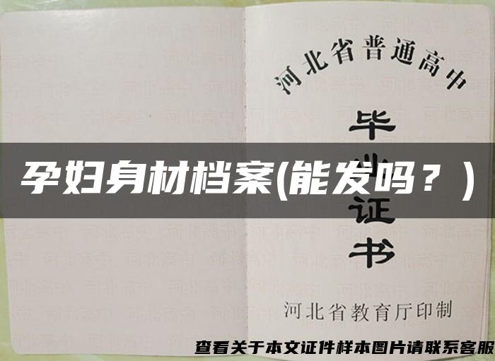 孕婦身材檔案(能發嗎？)