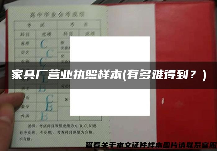 家具廠營業執照樣本(有多難得到？)