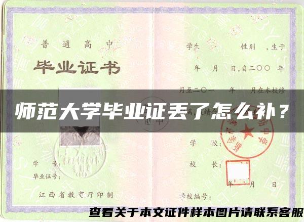 師范大學畢業證丟了怎么補？