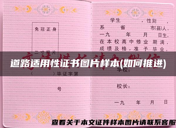 道路適用性證書圖片樣本(如何推進)