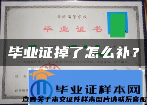畢業證掉了怎么補？