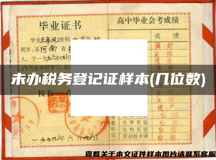 未辦稅務登記證樣本(幾位數)