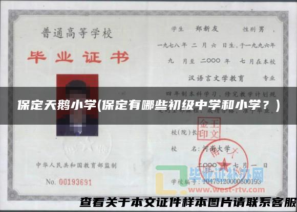 保定天鵝小學(保定有哪些初級中學和小學？)