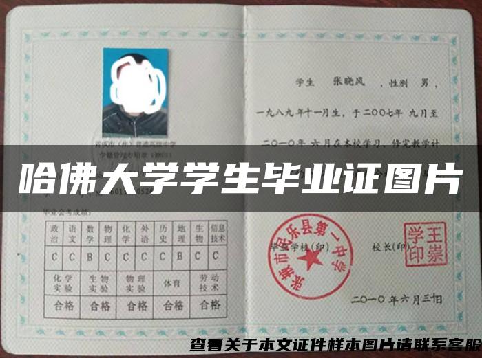 哈佛大學學生畢業證圖片