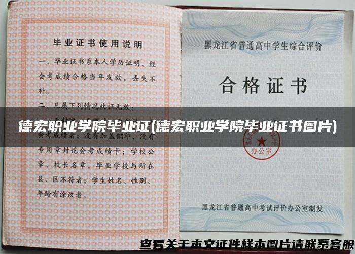 德宏職業學院畢業證(德宏職業學院畢業證書圖片)