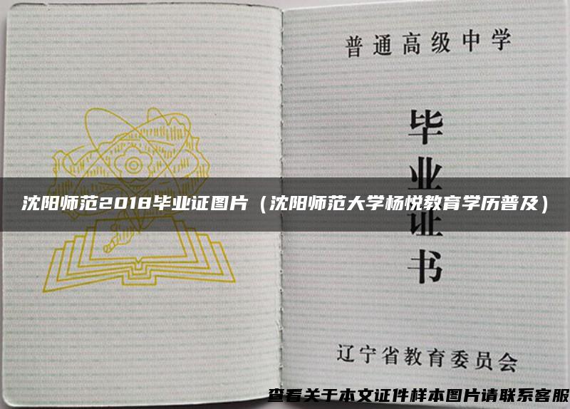 沈陽師范2018畢業證圖片（沈陽師范大學楊悅教育學歷普及）