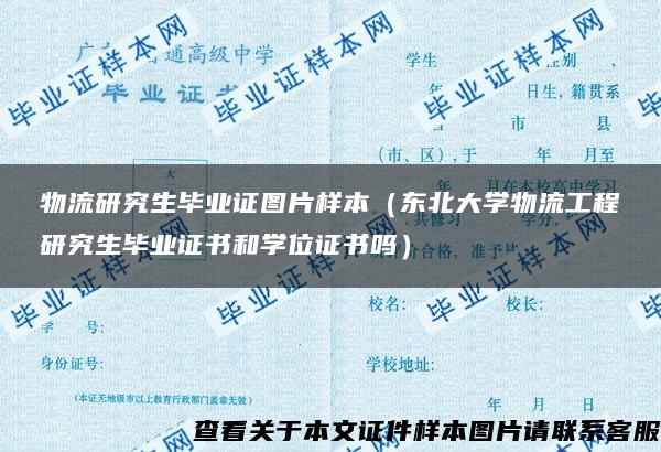 物流研究生畢業證圖片樣本（東北大學物流工程研究生畢業證書和學位證書嗎）
