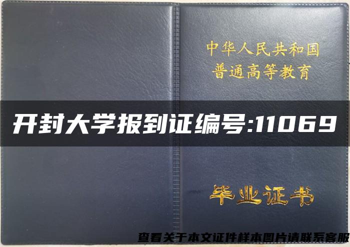 開封大學報到證編號:11069