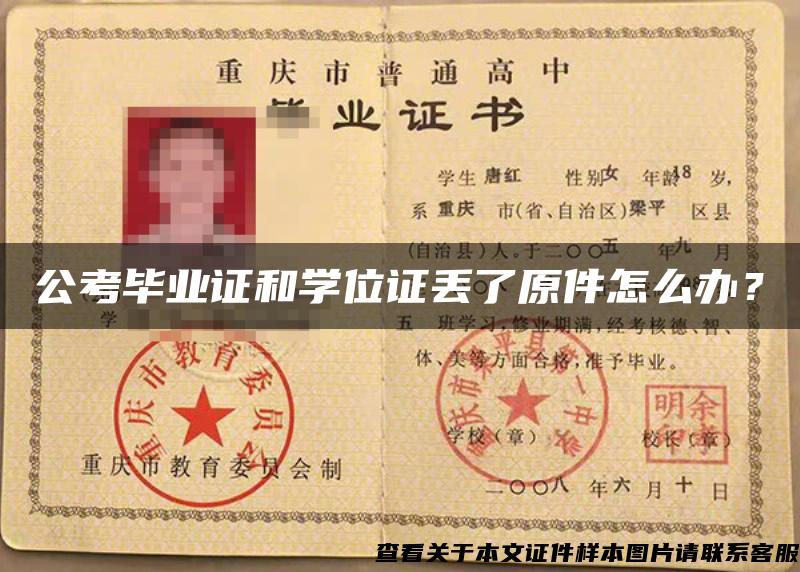 公考畢業證和學位證丟了原件怎么辦？