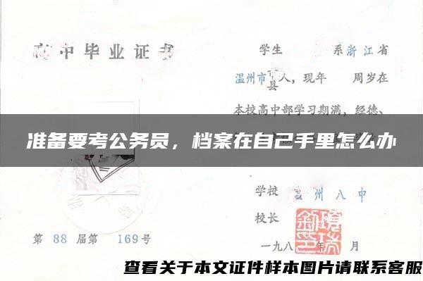準備要考公務員，檔案在自己手里怎么辦