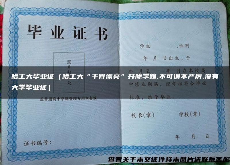 哈工大畢業證（哈工大“干得漂亮”開除學籍,不可謂不嚴厲,沒有大學畢業證）