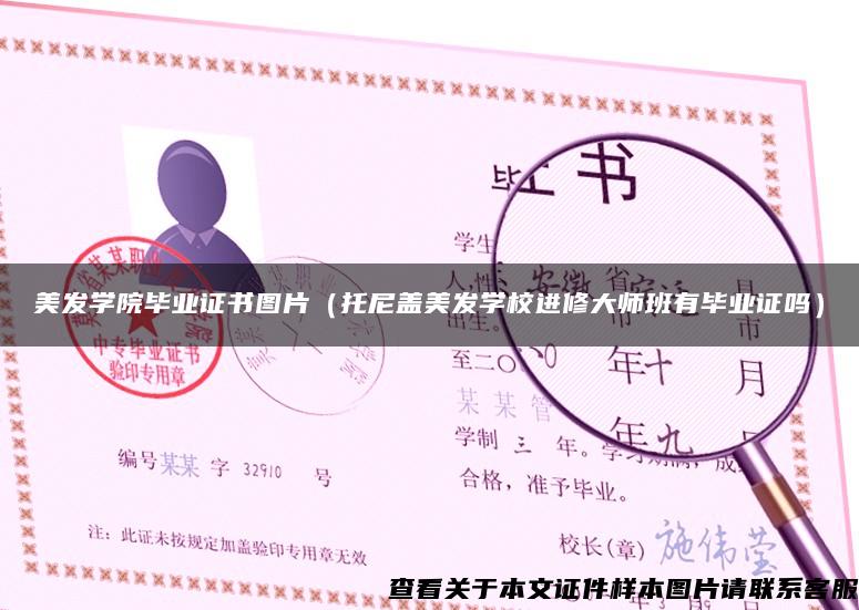 美發學院畢業證書圖片（托尼蓋美發學校進修大師班有畢業證嗎）