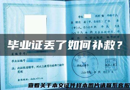 畢業證丟了如何補救？