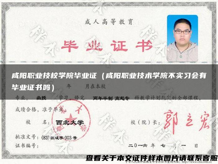 咸陽職業技校學院畢業證（咸陽職業技術學院不實習會有畢業證書嗎）