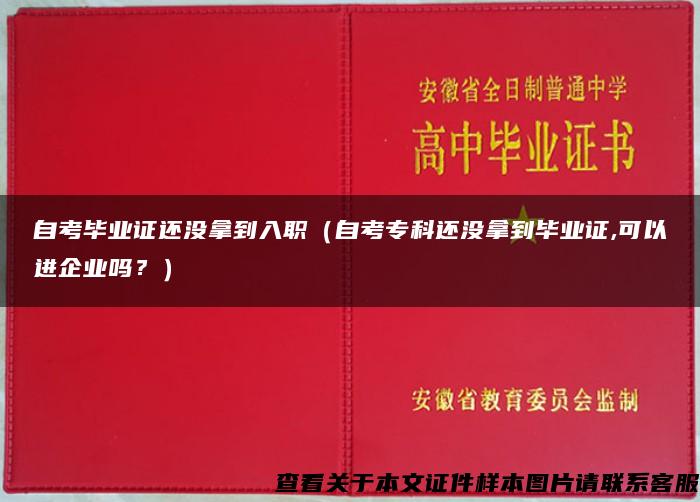 自考畢業證還沒拿到入職（自考?？七€沒拿到畢業證,可以進企業嗎？）
