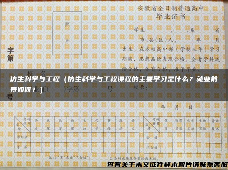 仿生科學與工程（仿生科學與工程課程的主要學習是什么？就業前景如何？）