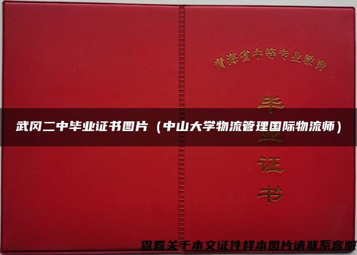 武岡二中畢業證書圖片（中山大學物流管理國際物流師）