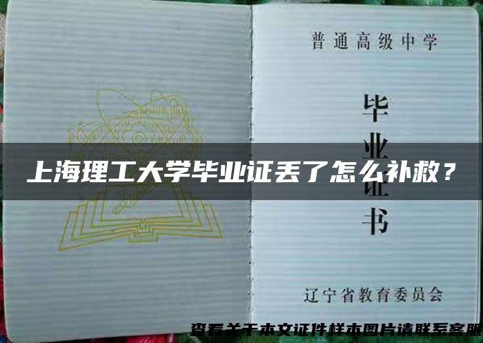 上海理工大學畢業證丟了怎么補救？