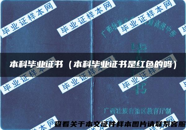 本科畢業證書（本科畢業證書是紅色的嗎）