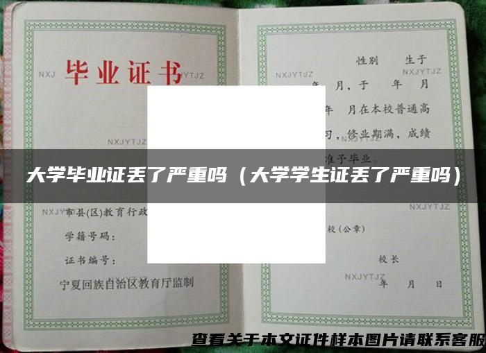 大學畢業證丟了嚴重嗎（大學學生證丟了嚴重嗎）