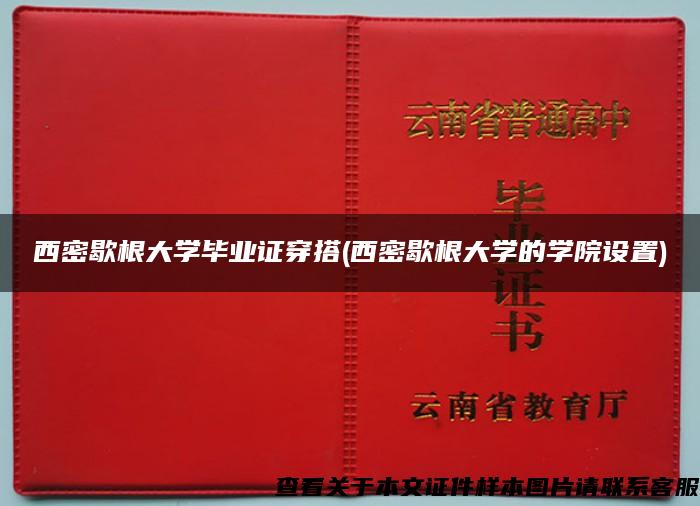 西密歇根大學畢業證穿搭(西密歇根大學的學院設置)