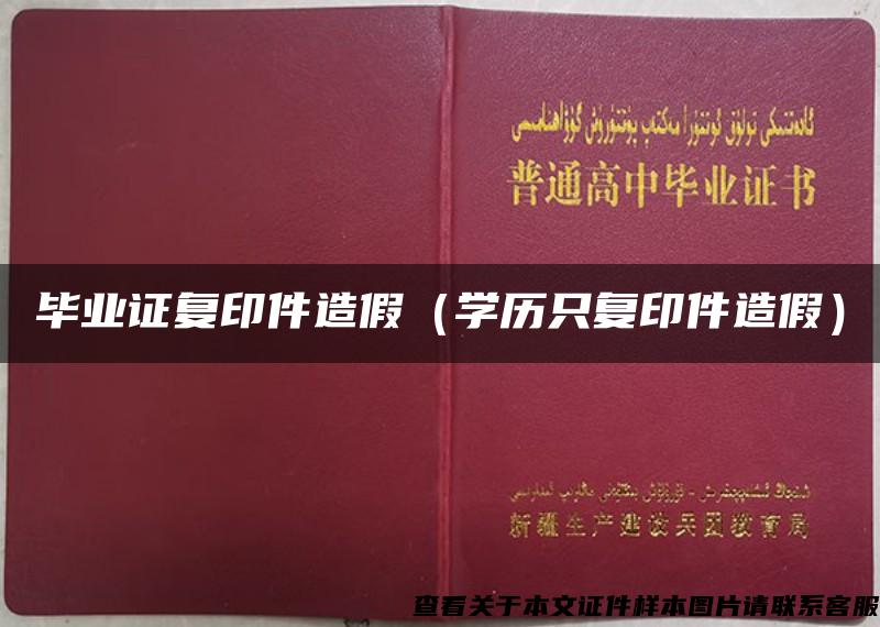 畢業證復印件造假（學歷只復印件造假）