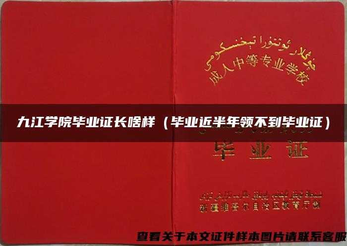 九江學院畢業證長啥樣（畢業近半年領不到畢業證）
