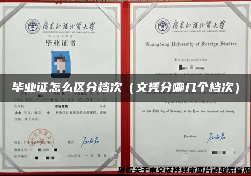 畢業證怎么區分檔次（文憑分哪幾個檔次）