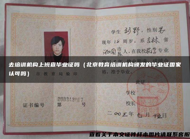 去培訓機構上班查畢業證嗎（北京教育培訓機構頒發的畢業證國家認可嗎）