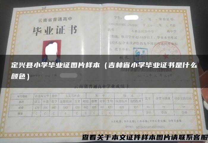 定興縣小學畢業證圖片樣本（吉林省小學畢業證書是什么顏色）