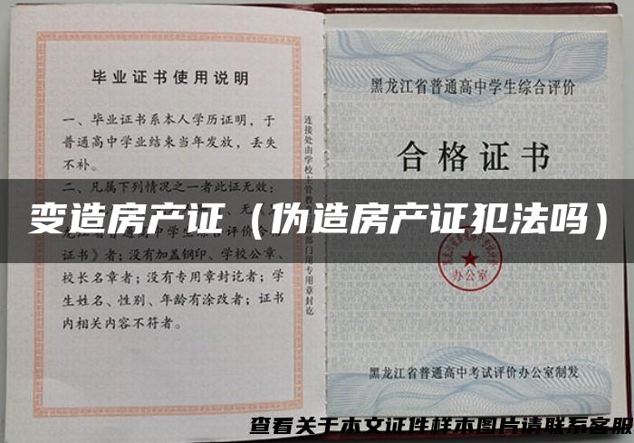變造房產證（偽造房產證犯法嗎）
