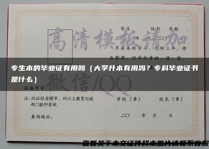 專生本的畢業證有用嗎（大學升本有用嗎？?？飘厴I證書是什么）