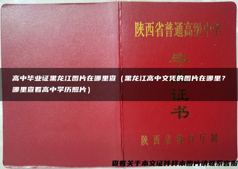 高中畢業證黑龍江圖片在哪里查（黑龍江高中文憑的圖片在哪里？哪里查看高中學歷照片）