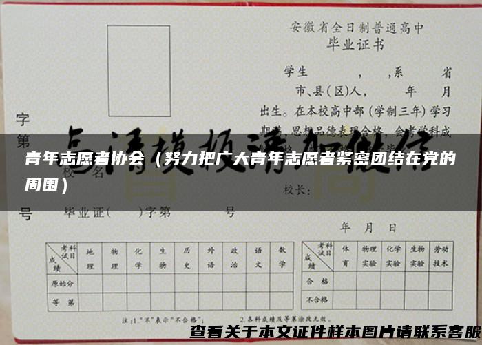 青年志愿者協會（努力把廣大青年志愿者緊密團結在黨的周圍）