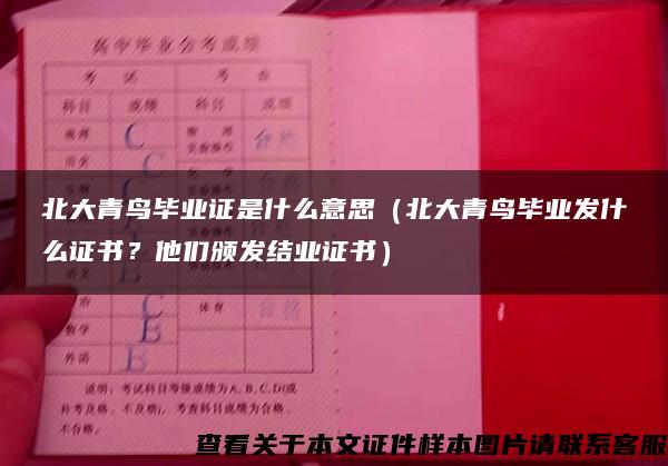 北大青鳥畢業證是什么意思（北大青鳥畢業發什么證書？他們頒發結業證書）