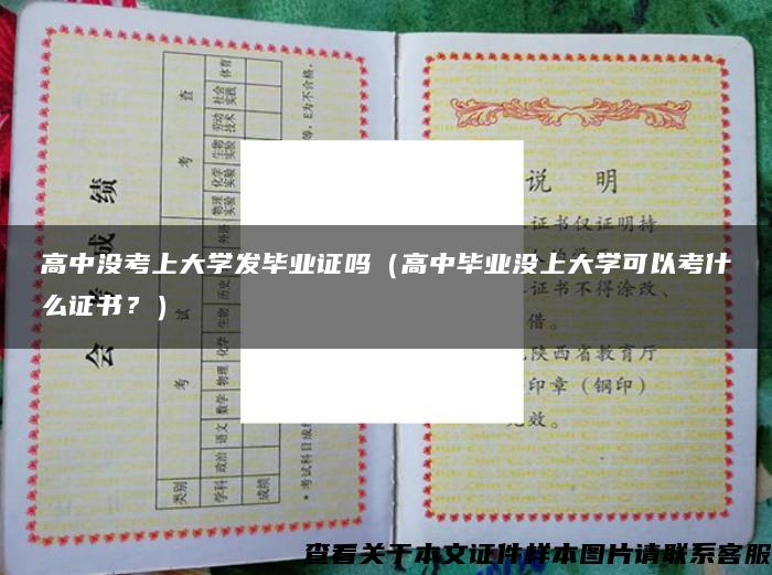 高中沒考上大學發畢業證嗎（高中畢業沒上大學可以考什么證書？）