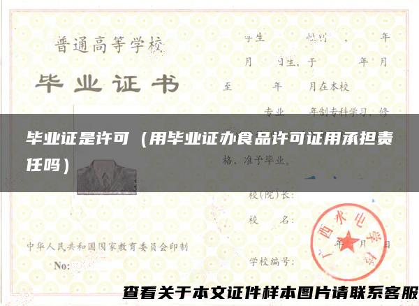 畢業證是許可（用畢業證辦食品許可證用承擔責任嗎）