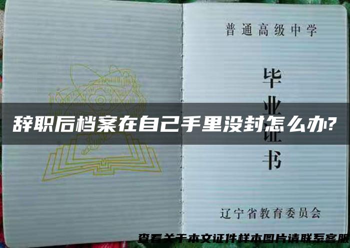 辭職后檔案在自己手里沒封怎么辦?