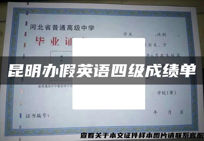 昆明辦假英語四級成績單