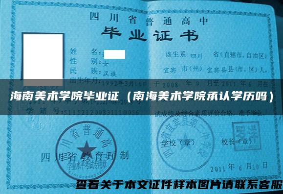 海南美術學院畢業證（南海美術學院承認學歷嗎）