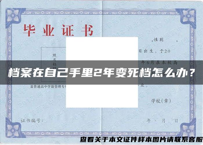 檔案在自己手里2年變死檔怎么辦？