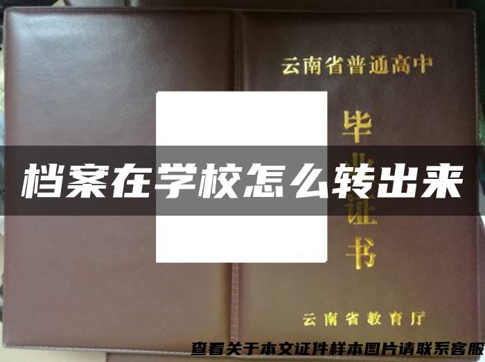 檔案在學校怎么轉出來