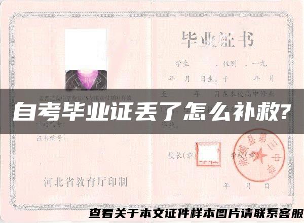 自考畢業證丟了怎么補救?