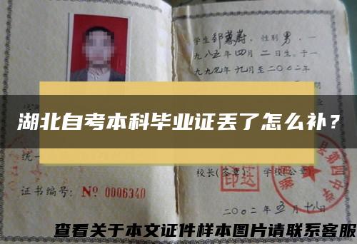 湖北自考本科畢業證丟了怎么補？