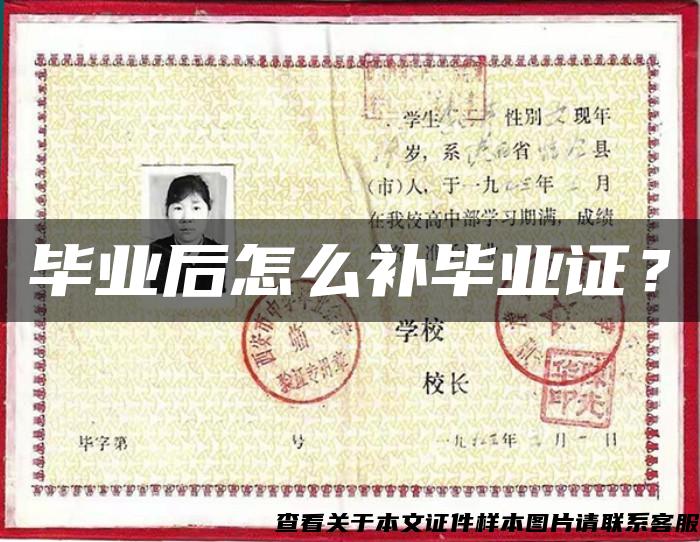 畢業后怎么補畢業證？