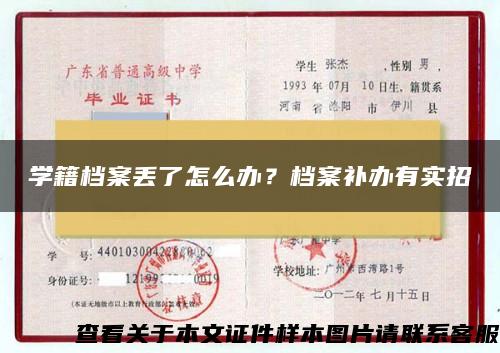 學籍檔案丟了怎么辦？檔案補辦有實招