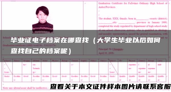 畢業證電子檔案在哪查找（大學生畢業以后如何查找自己的檔案呢）