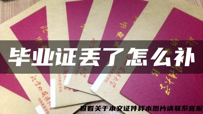 畢業證丟了怎么補