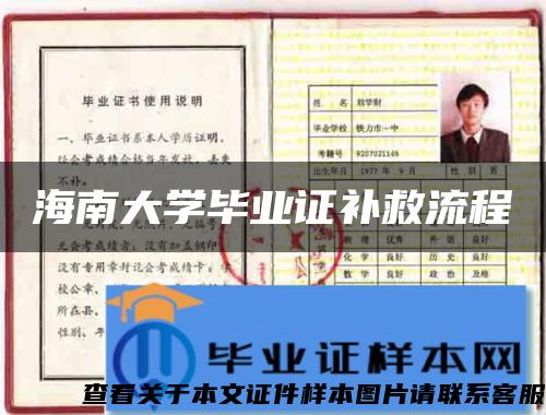 海南大學畢業證補救流程