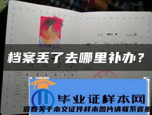 檔案丟了去哪里補辦？